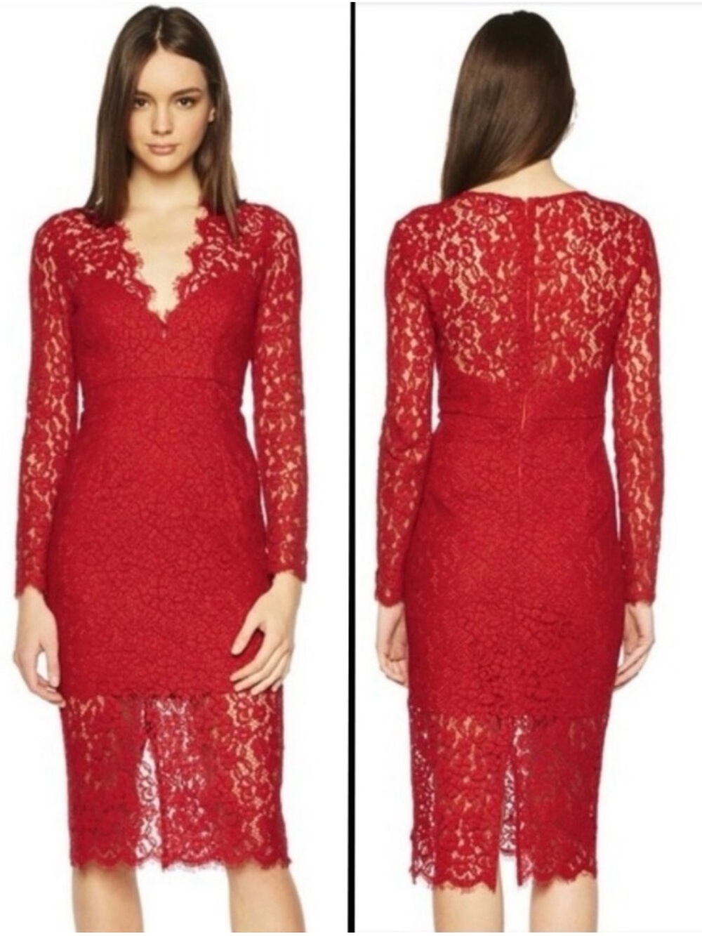 Bardot midnight lace dress in famous red X Small XS US 4